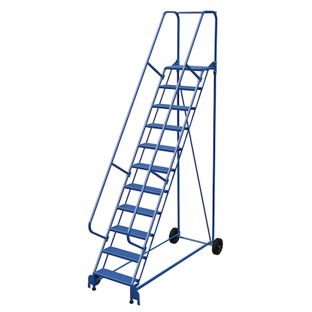 Vestil 140 H Steel Roll A Fold Ladder, 58 deg., Perf, 11 Step, 11 Steps LAD-RAF-11-24-P